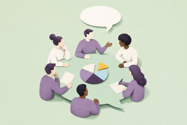 personnes autour d'une table qui discutent
